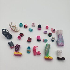 Lot Of 24 Doll Shoe Lot Singles LOL Surprise Rainbow High Misc Craft Project D2